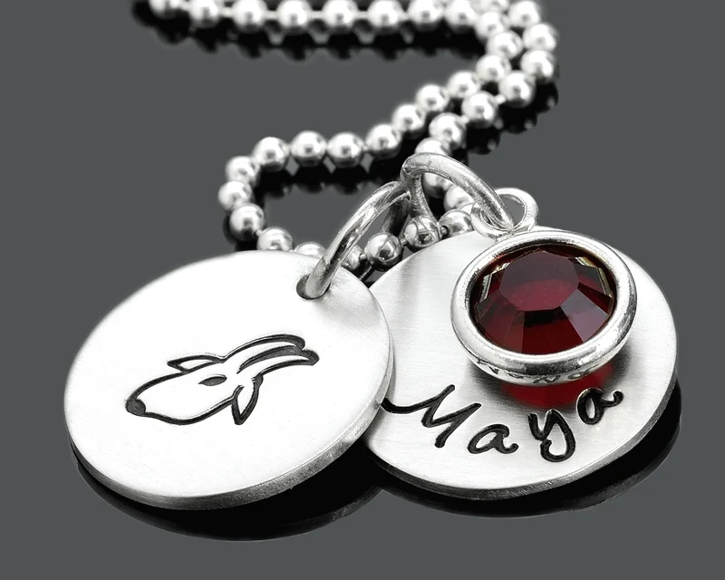 KETTE MIT GRAVUR, NAMENSKETTE, STERNZEICHEN SCHMUCK, SILBERSCHMUCK