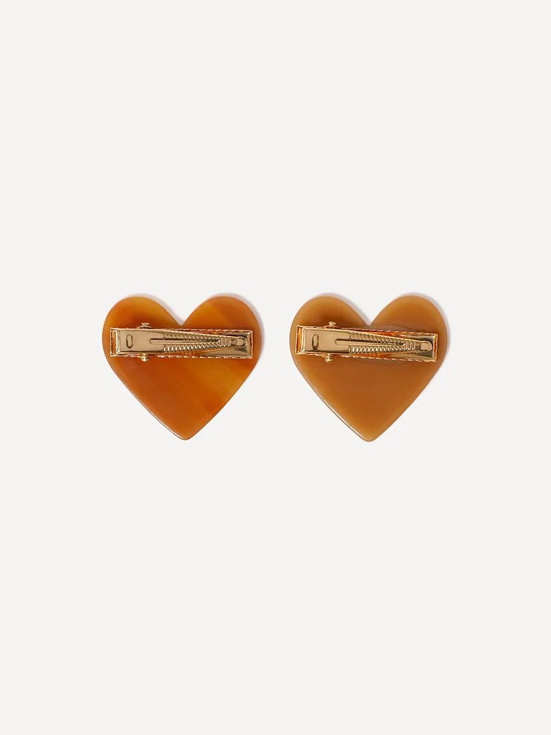 Sweet Heart Brown Set Hairpin
