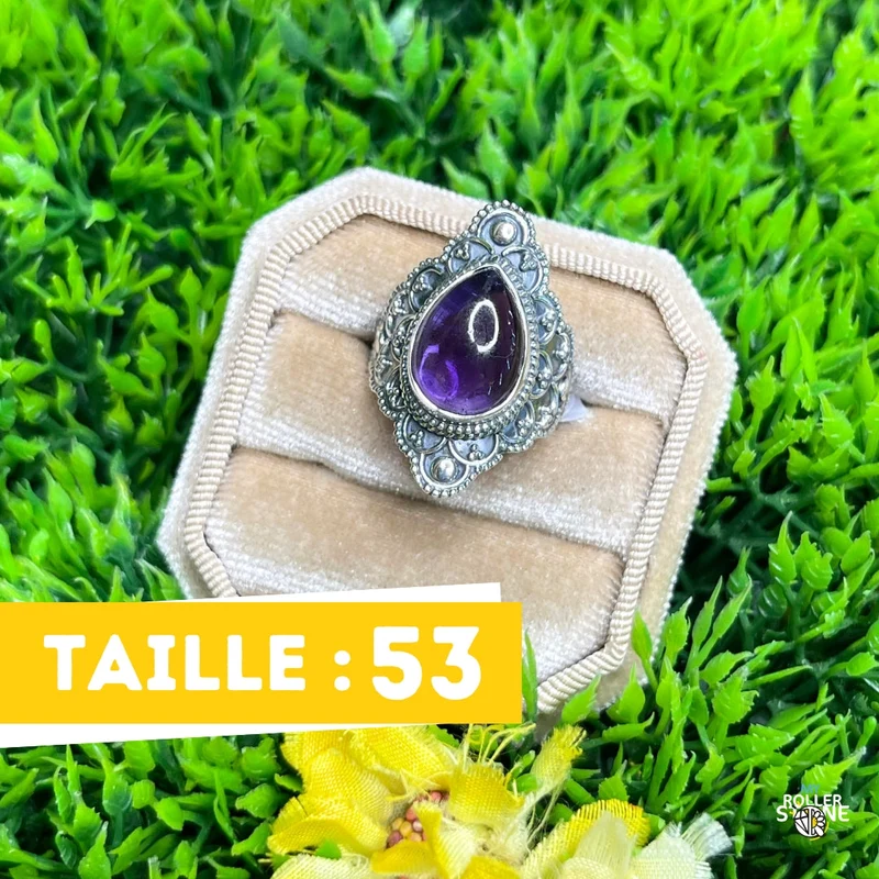 925 Silber Amethyst Ring #183