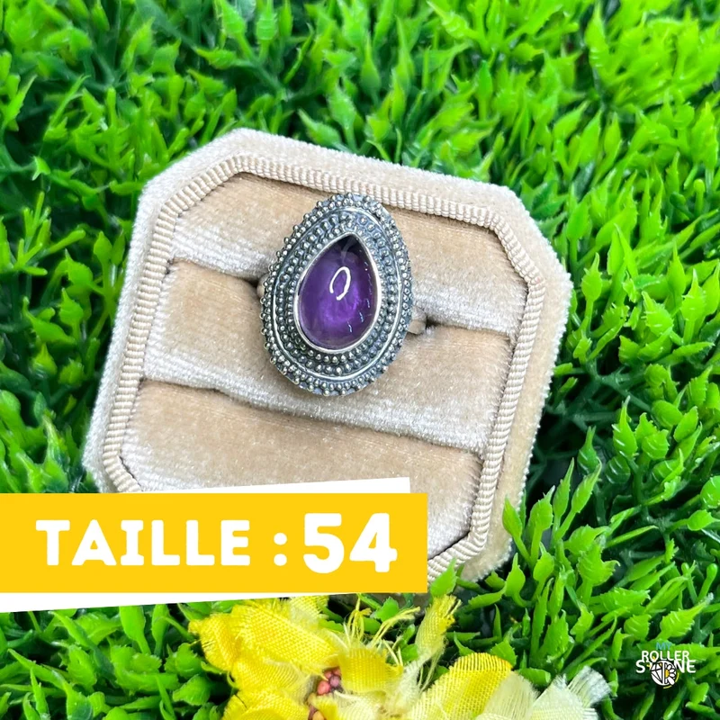 925 Silber Amethyst Ring #181