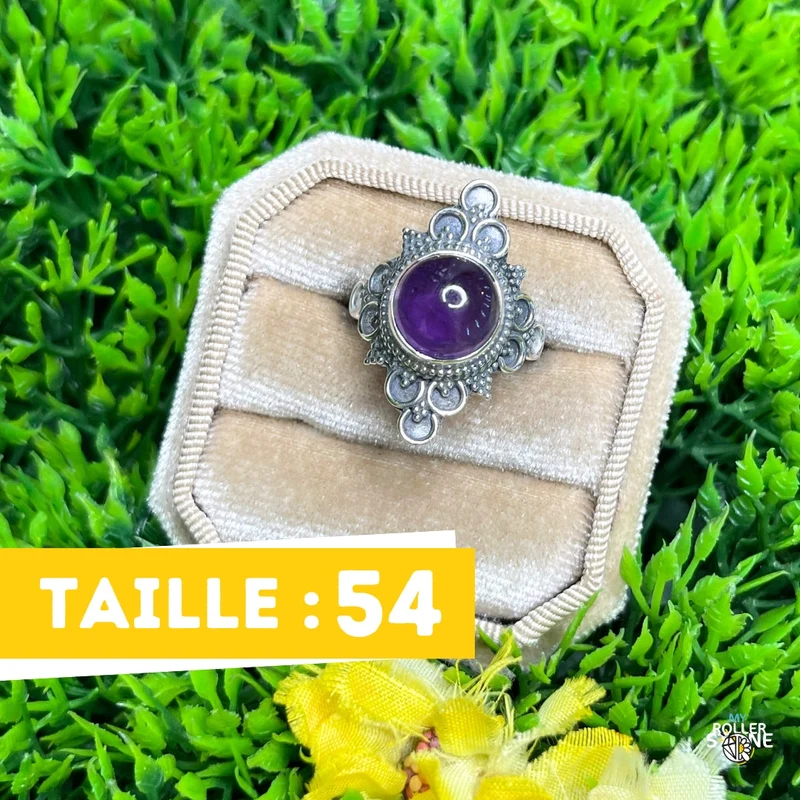 925 Silber Amethyst Ring #182