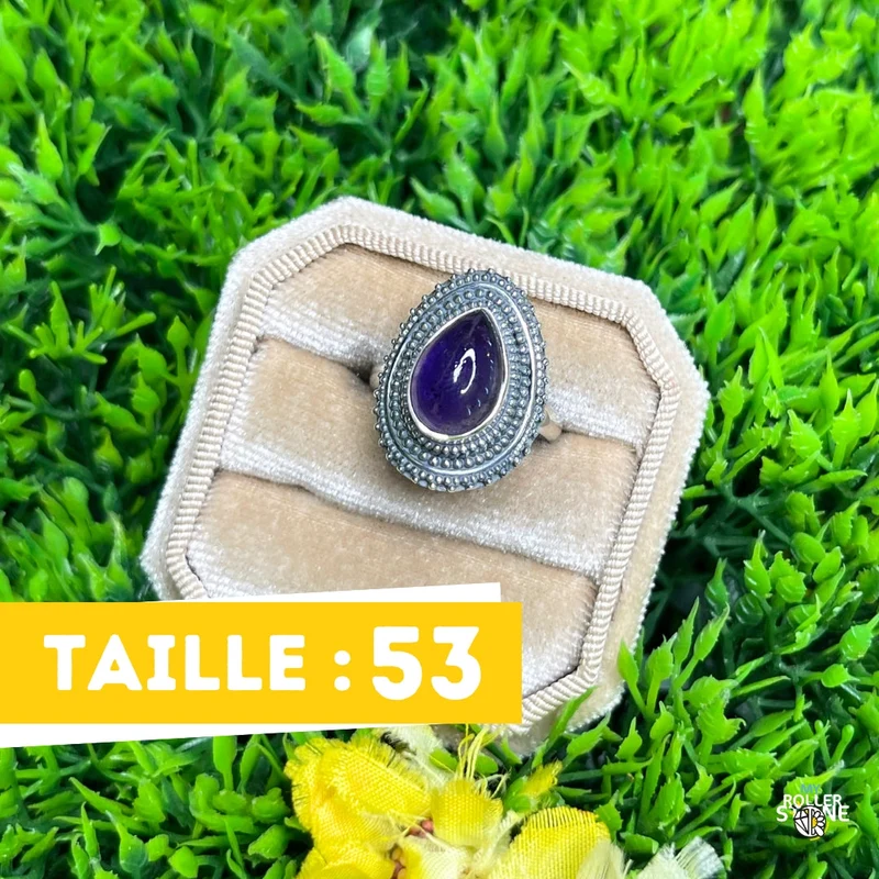 925 Silber Amethyst Ring #184