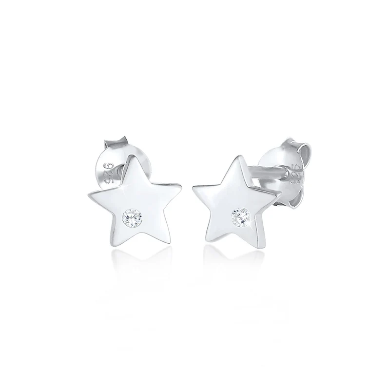 Ohrring Astro | Zirkonia ( Weiß )