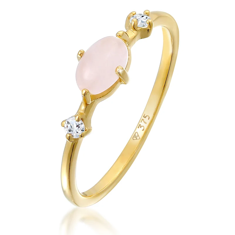 Ring | Quartz (rosa), Topas (weiß)