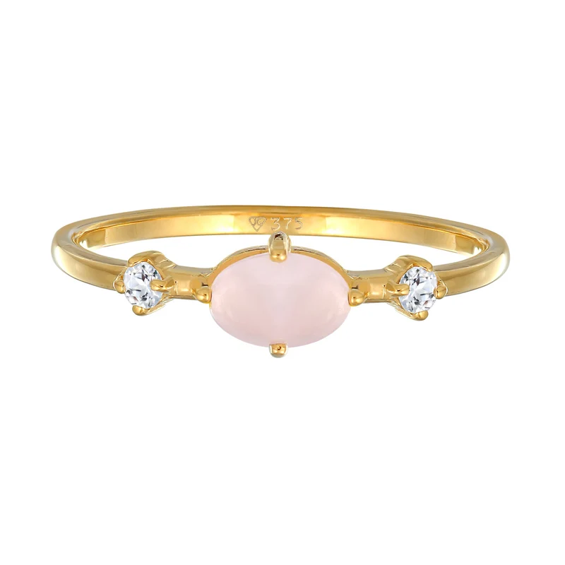 Ring | Quartz (rosa), Topas (weiß)
