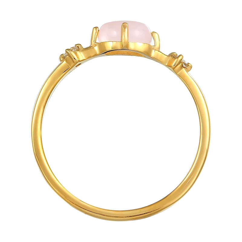 Ring | Quartz (rosa), Topas (weiß)