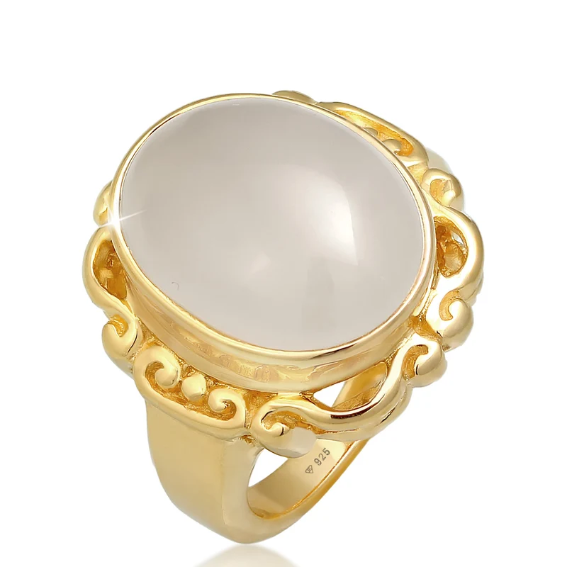 Ring Ornament | Mondstein ( Weiß )