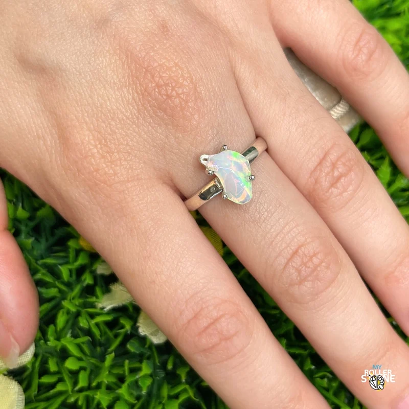 Äthiopischer Opal-Silberring #287