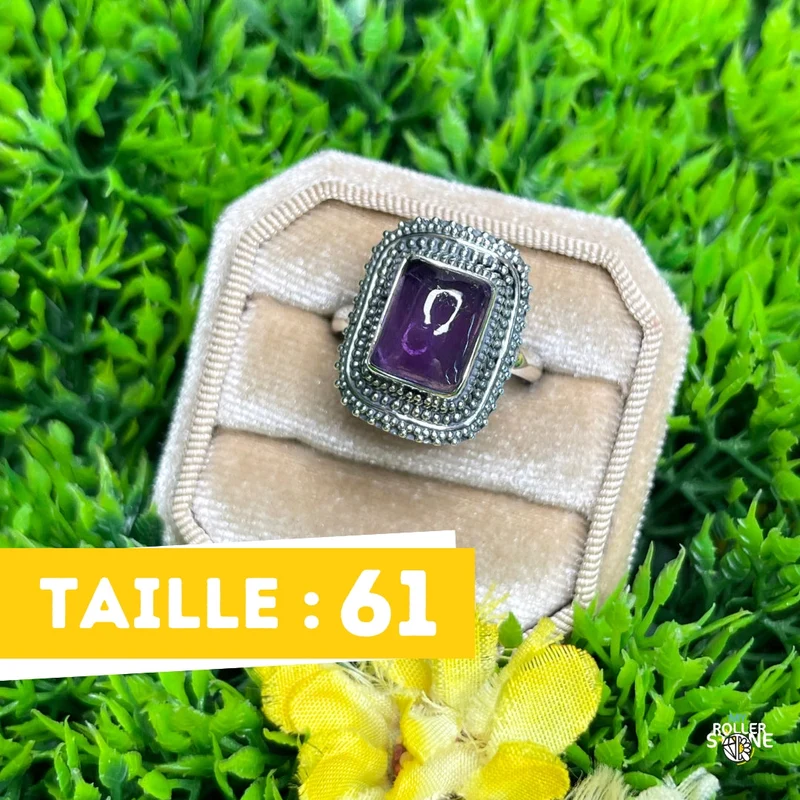 925 Silber Amethyst Ring #168