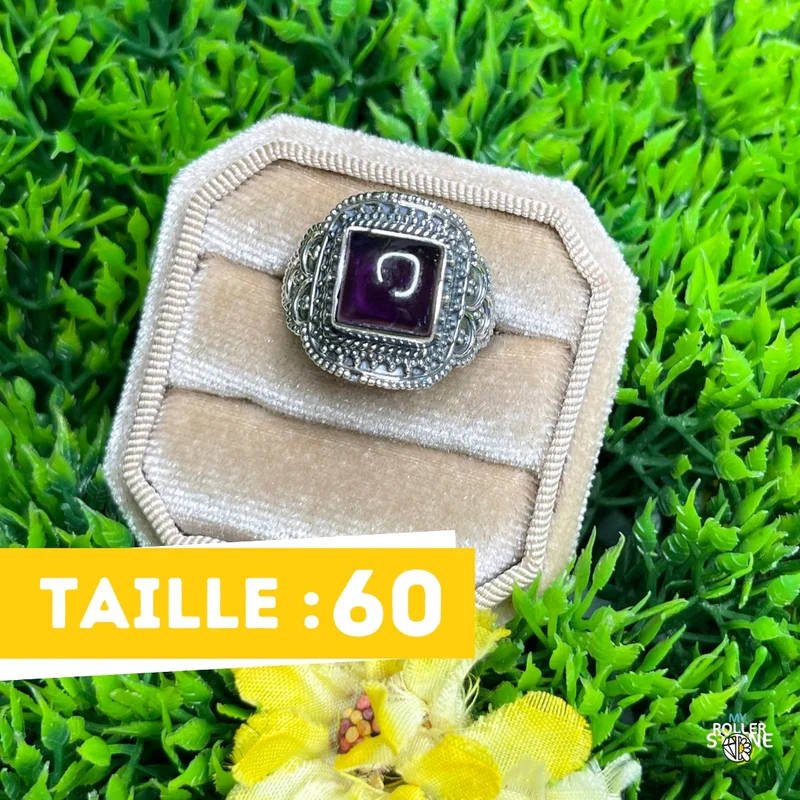 925 Silber Amethyst Ring #165
