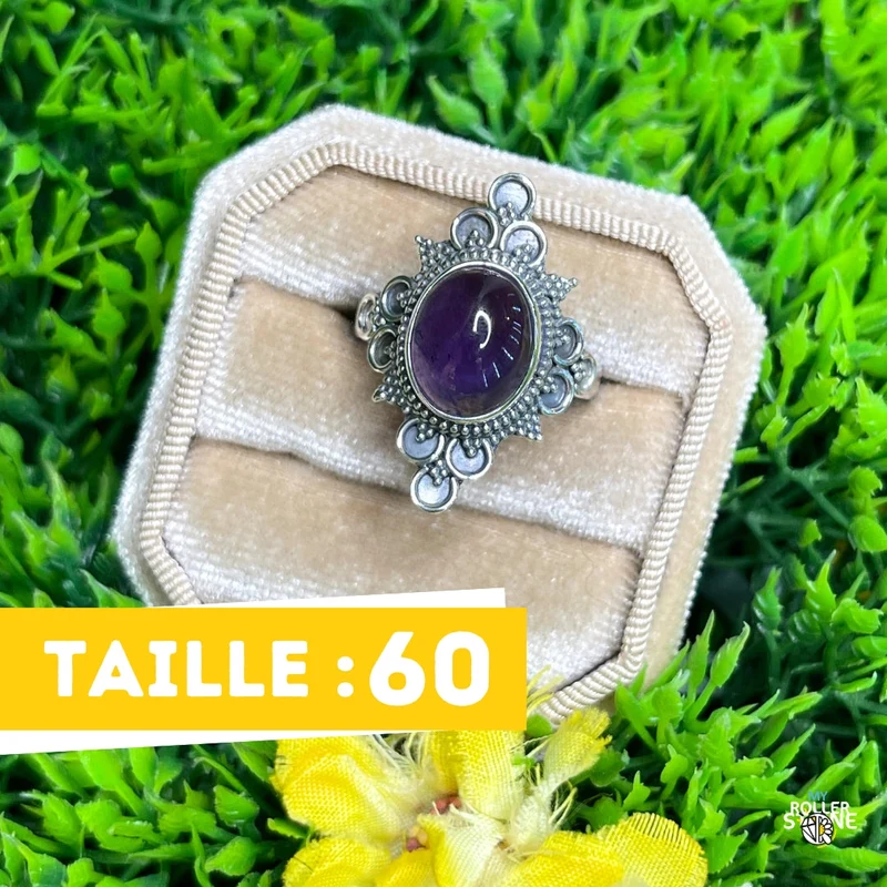 925 Silber Amethyst Ring #164