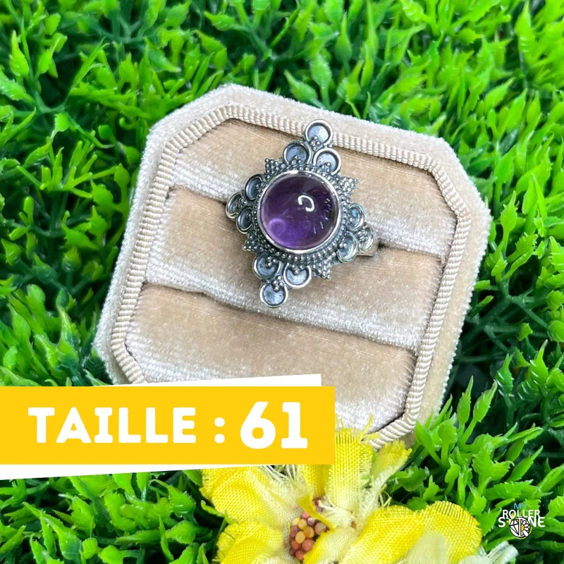 925 Silber Amethyst Ring #166