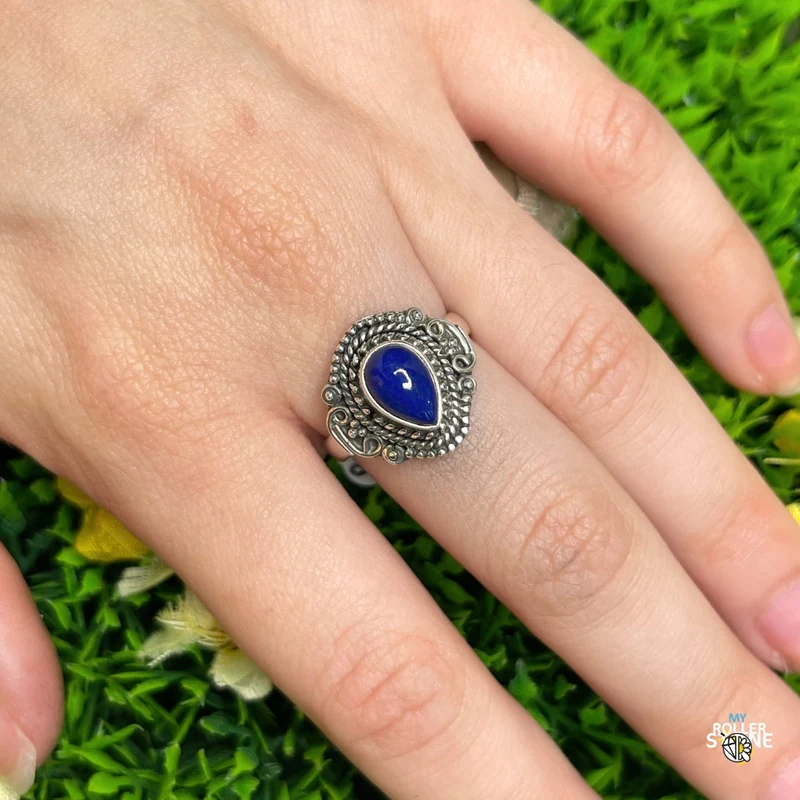 925 Silberring Lapislazuli #186