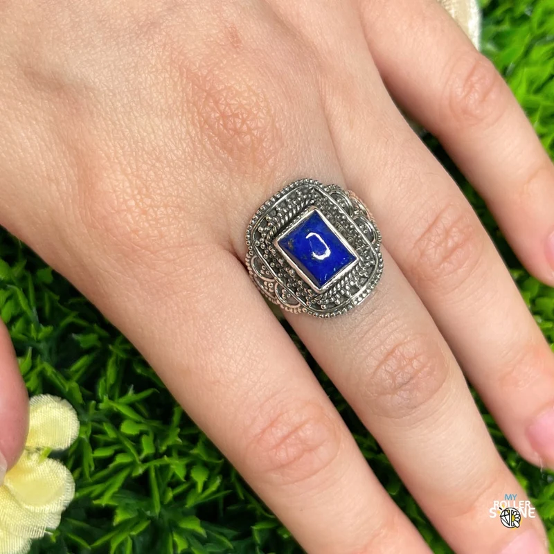 925 Silberring Lapislazuli #184