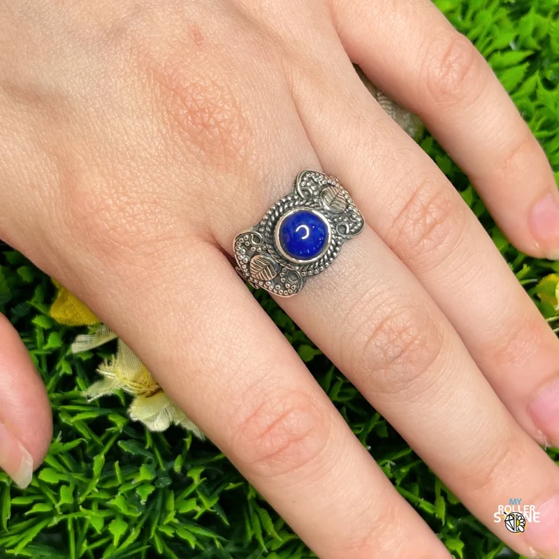 925 Silberring Lapislazuli #182