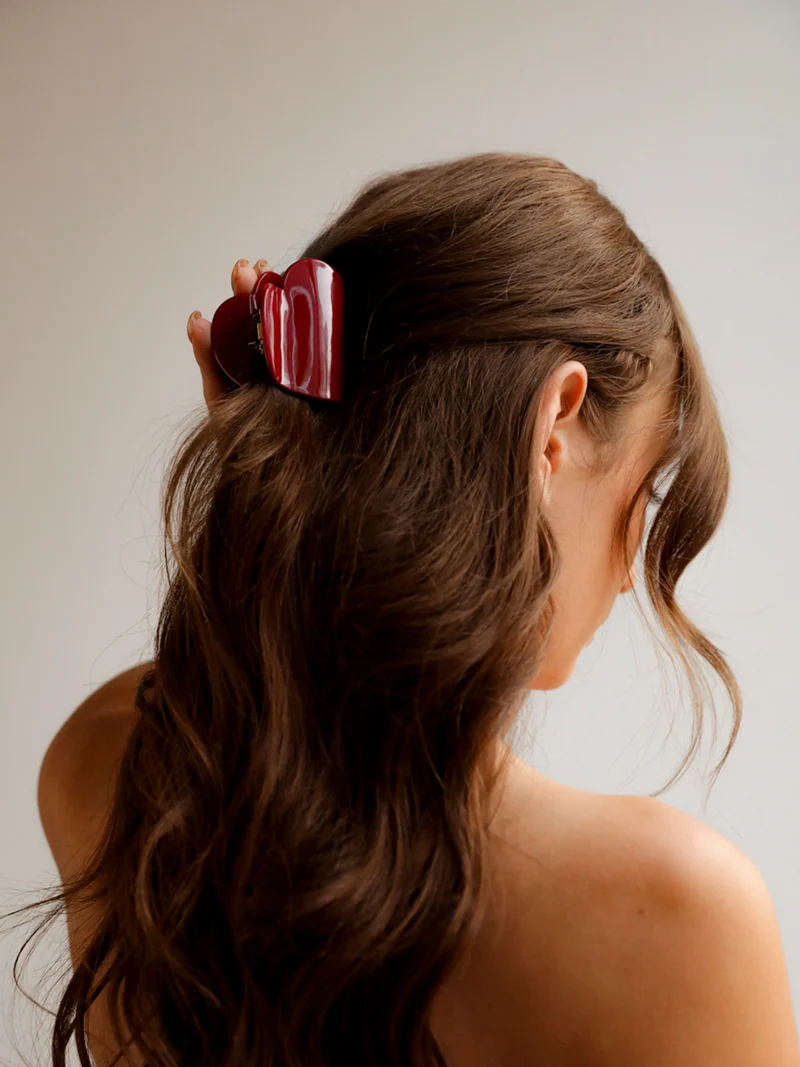 Crimson Heart Haarklammer Burgundy Red