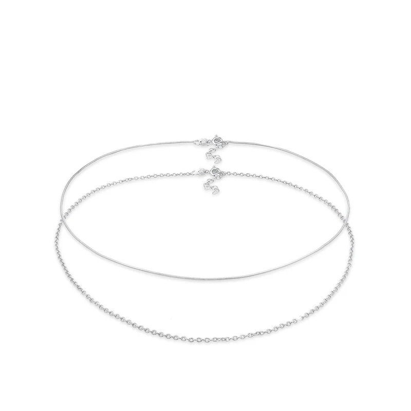 Choker 2er Set Schlangen- & Ankerkette