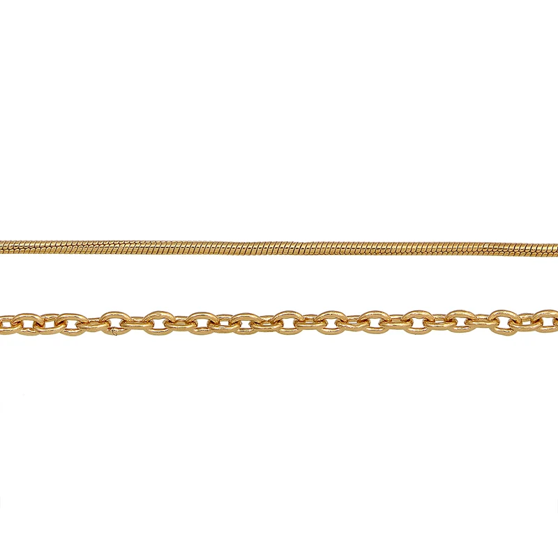 Choker 2er Set Schlangen- & Ankerkette