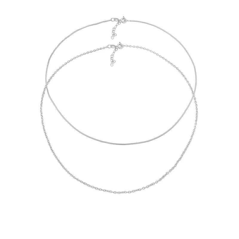 Choker 2er Set Schlangen- & Ankerkette
