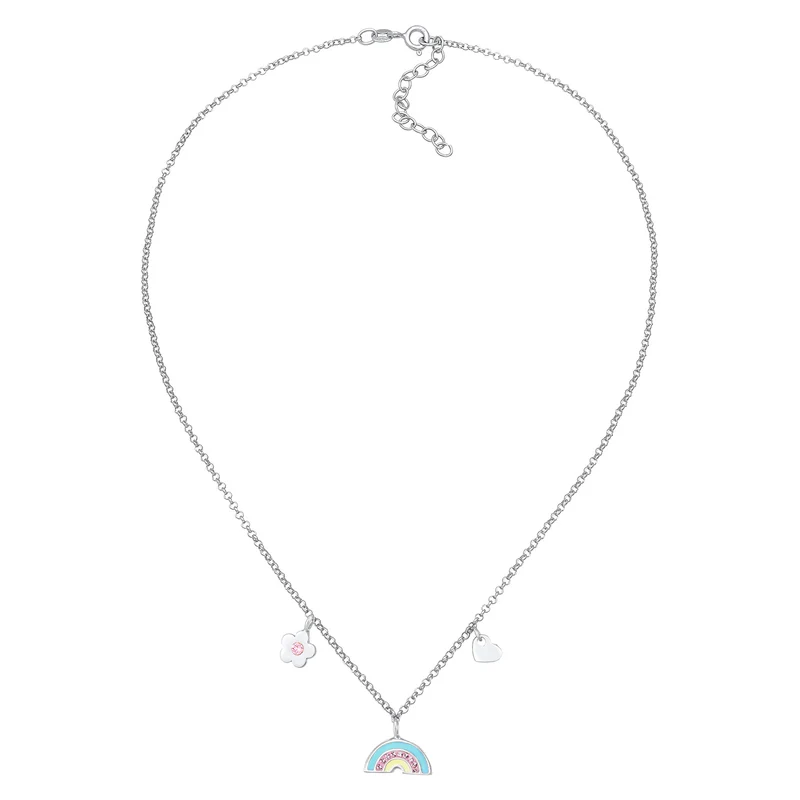 Halskette Blume | Mit Kristallen von Swarovski® (Rosa)