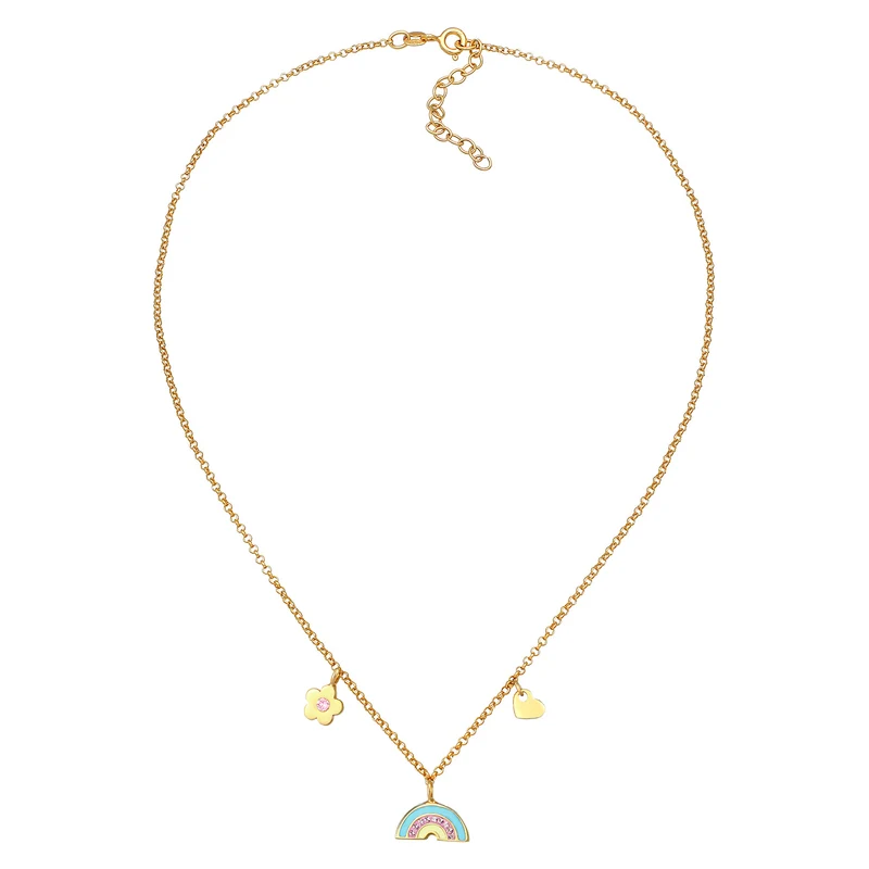 Halskette Blume | Mit Kristallen von Swarovski® (Rosa)