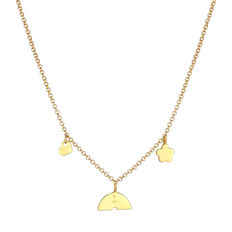 Halskette Blume | Mit Kristallen von Swarovski® (Rosa)