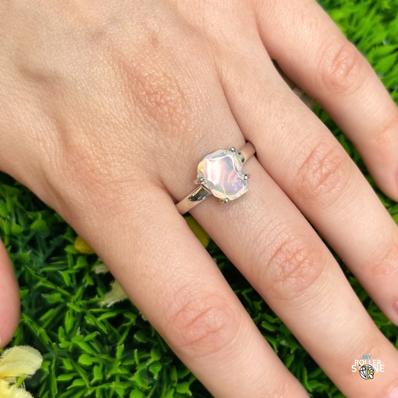 Äthiopischer Opal-Silberring #316