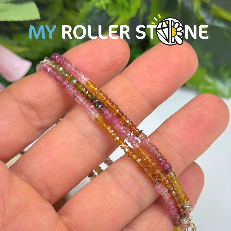 5A Mehrfarbiges facettiertes Turmalin-Armband
