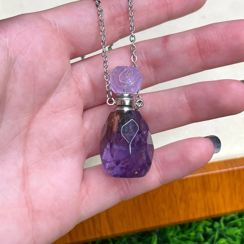 Amethyst-Fläschchen-Halskette