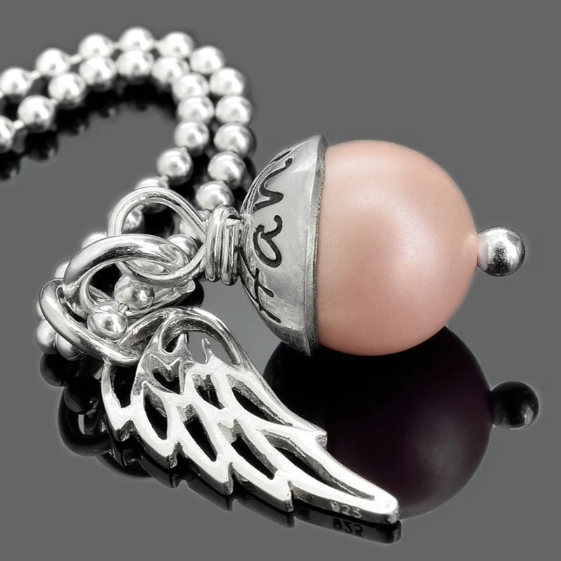 KETTE MIT GRAVUR, TAUFPERLE, TAUFGESCHENK, TAUFKETTE