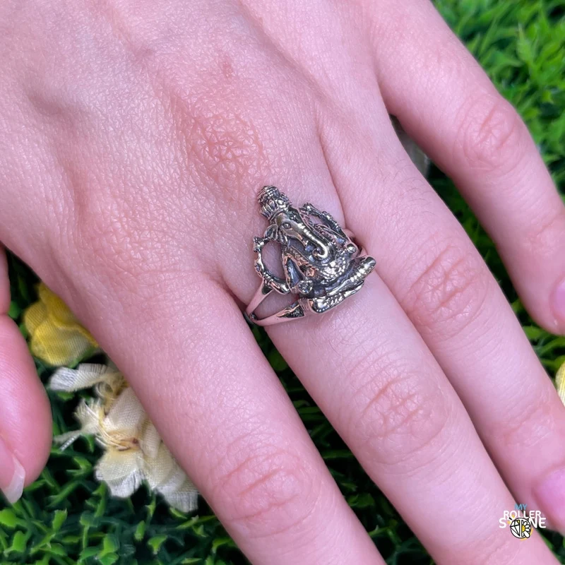 Silberner Ganesh-Ring