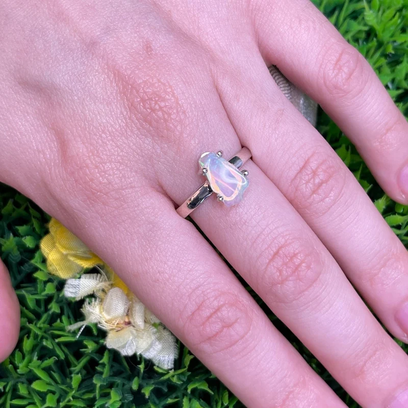 Äthiopischer Opal-Silberring #299