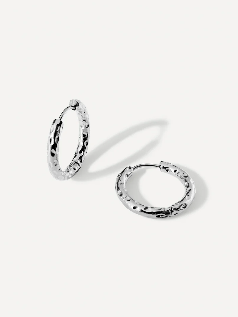 22mm Textured Hoops Ohrringe