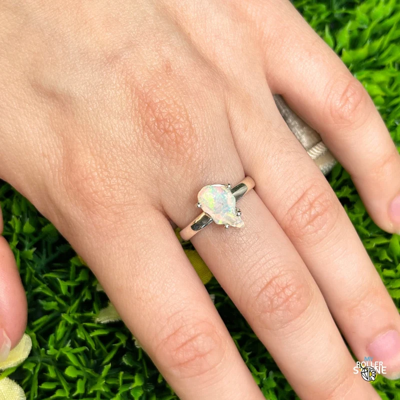 Äthiopischer Opal-Silberring #274