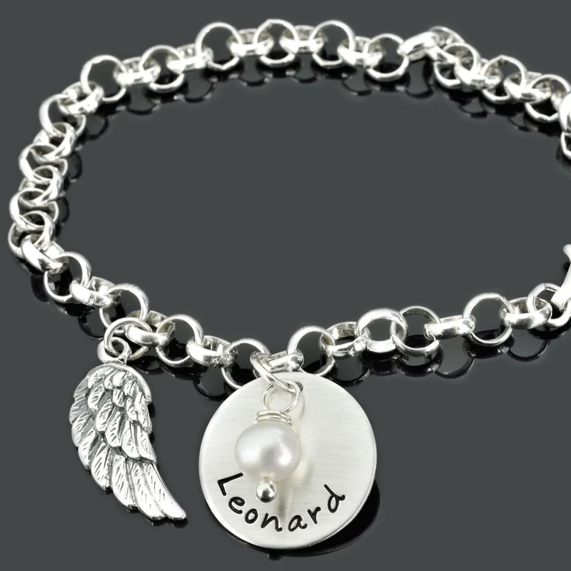 ARMBAND DAMEN GRAVUR ENGELSRUFER ARMBAND 925 SILBER DAMENARMBAND SILBERSCHMUCK