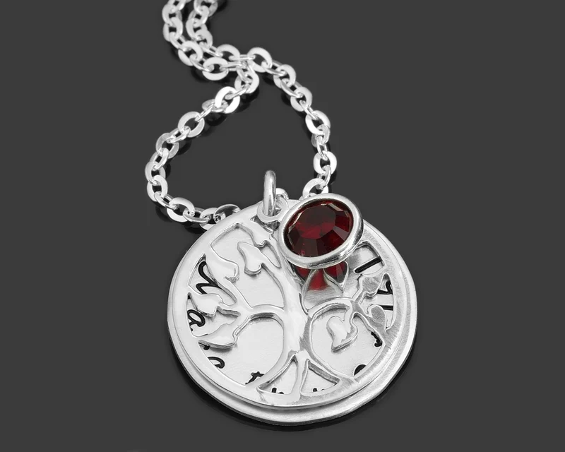 SCHMUCK MIT GRAVUR, LEBENSBAUM KETTE, NAMENSKETTE SILBER, ONLINE JUWELIER
