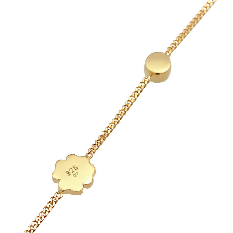 Armband Herz Kleeblatt Peace | Zirkonia (Weiß)
