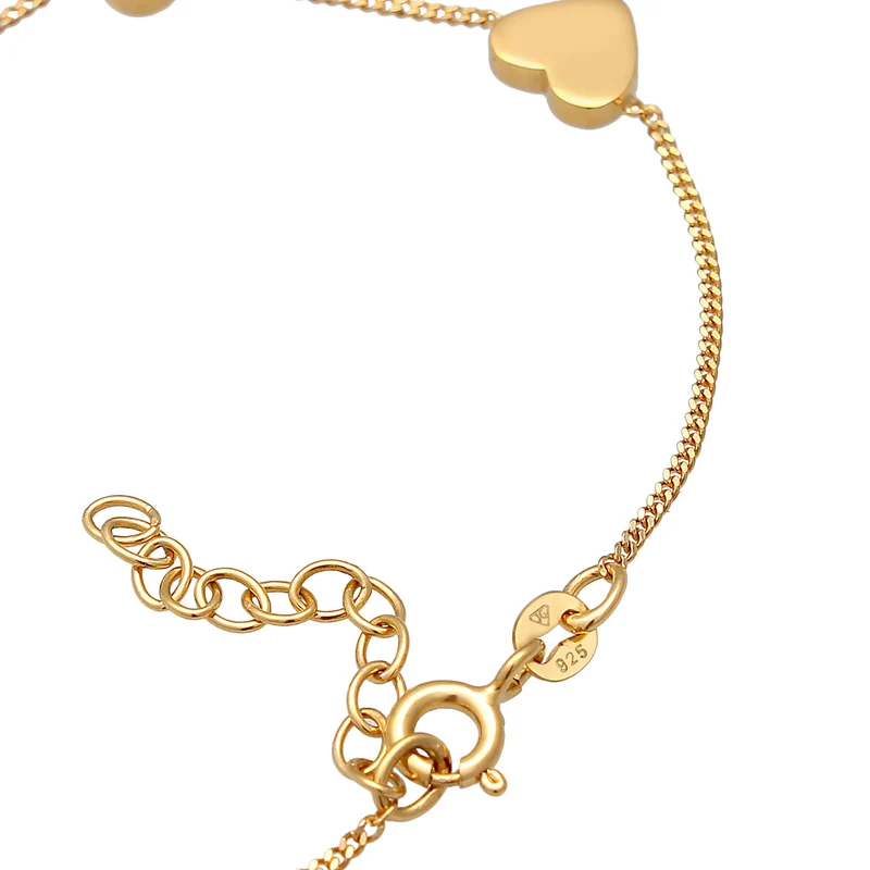 Armband Herz Kleeblatt Peace | Zirkonia (Weiß)