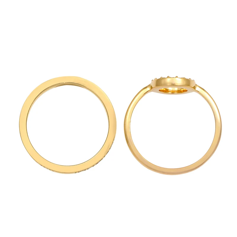 Ringset Kreis | Mit Kristallen von Swarovski® (Weiß)