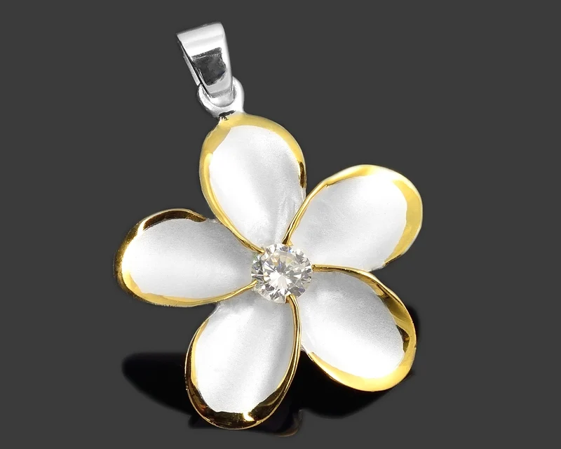 BLUME ANHÄNGER, SCHMUCK ONLINE, KETTENANHÄNGER SILBER