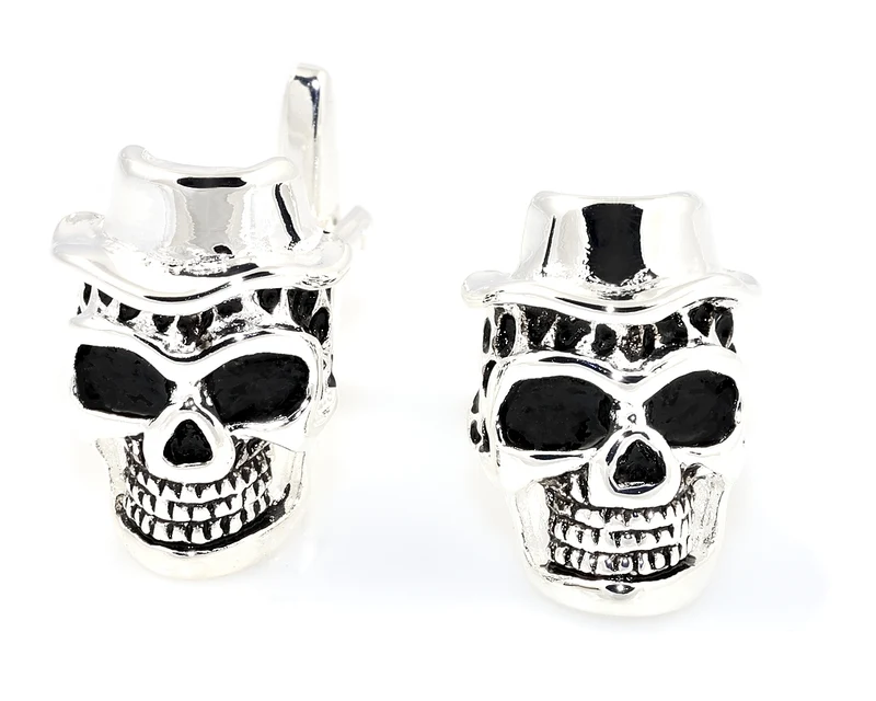 MANSCHETTENKNÖPFE TOTENKOPF, SKULL SCHMUCK, MÄNNERSCHMUCK