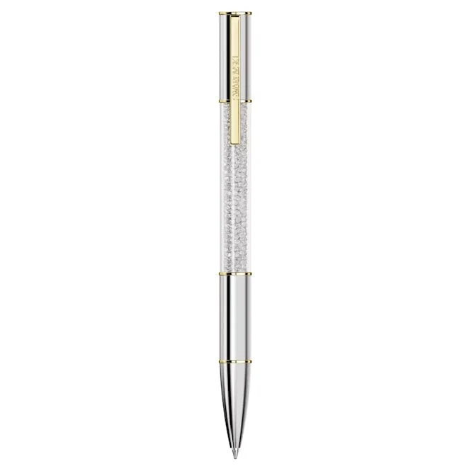 Crystalline Lustre Ballpoint Pen in Silver with Mixed Finish