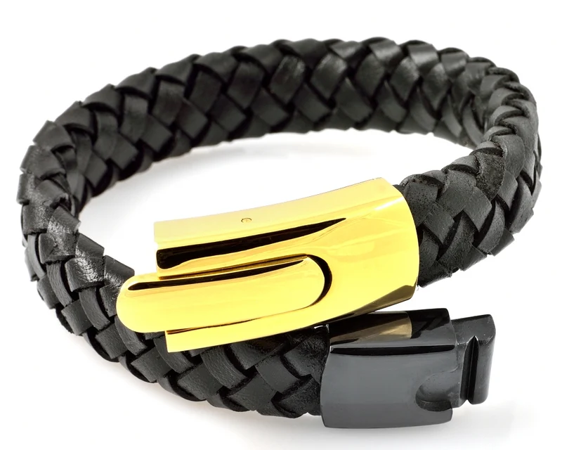 LEDERARMBAND, MÄNNERSCHMUCK, HERRENARMBAND, MÄNNERAMBAND SCHWARZ