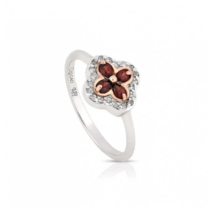 Tudor Court Red Garnet Ring, Size N