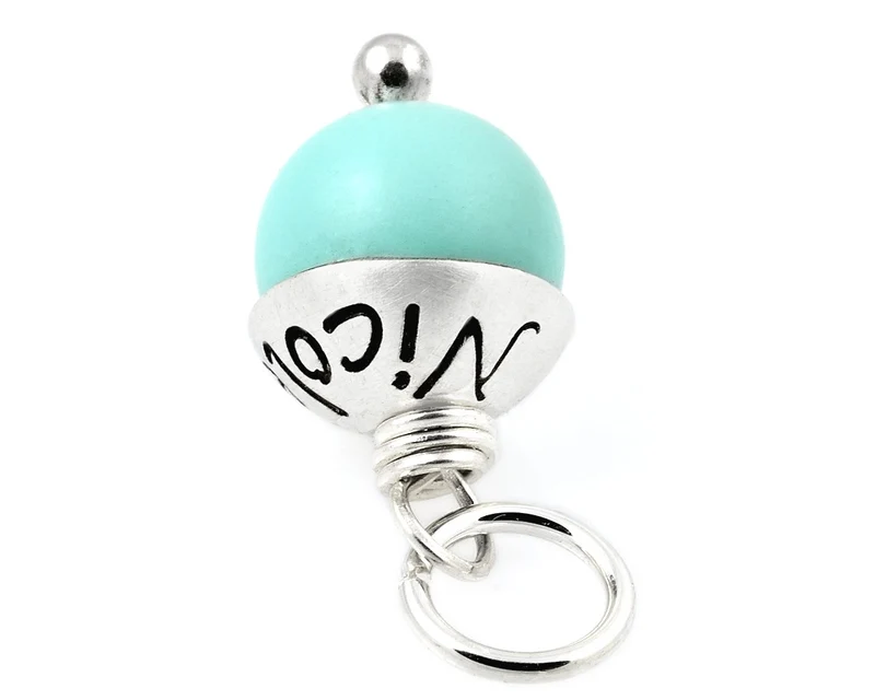 NAMENSPERLE MIT GRAVUR, GRAVURSCHMUCK, PERLE MIT NAMEN, ANHÄNGER SILBER