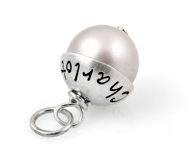 NAMENSPERLE MIT NAMEN, SCHMUCK MIT GRAVUR, PERLE MIT GRAVUR, ANHÄNGER