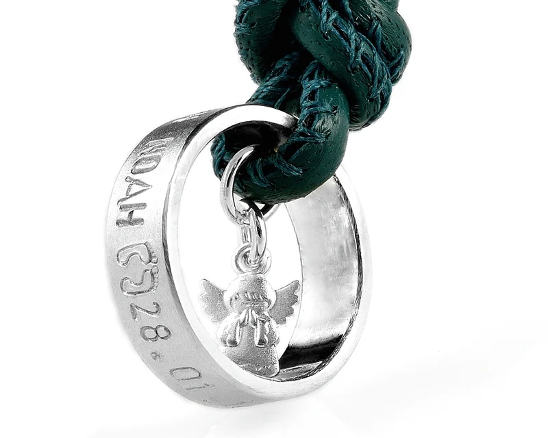 TAUFKETTE MIT GRAVUR, TAUFSCHMUCK SILBER, TAUFRING MIT NAMEN