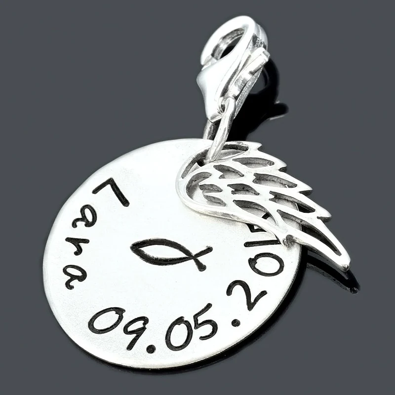 TAUFSCHMUCK MIT GRAVUR, TAUFANHÄNGER, TAUFGESCHENK