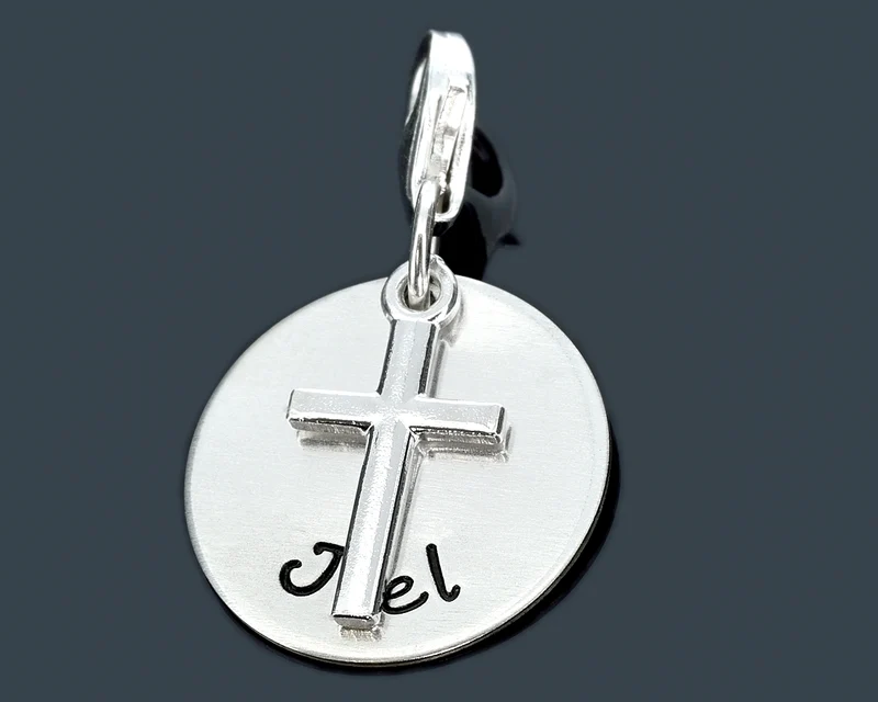 TAUFGESCHENK, TAUFE ANHÄNGER, TAUFKREUZ, ANHÄNGER GRAVUR