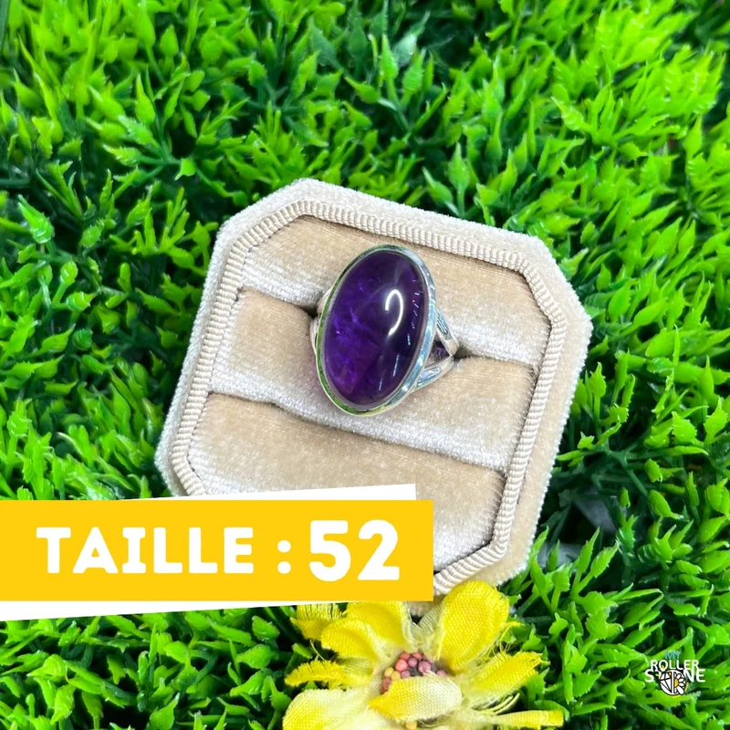 925 Silber Amethyst Ring #91
